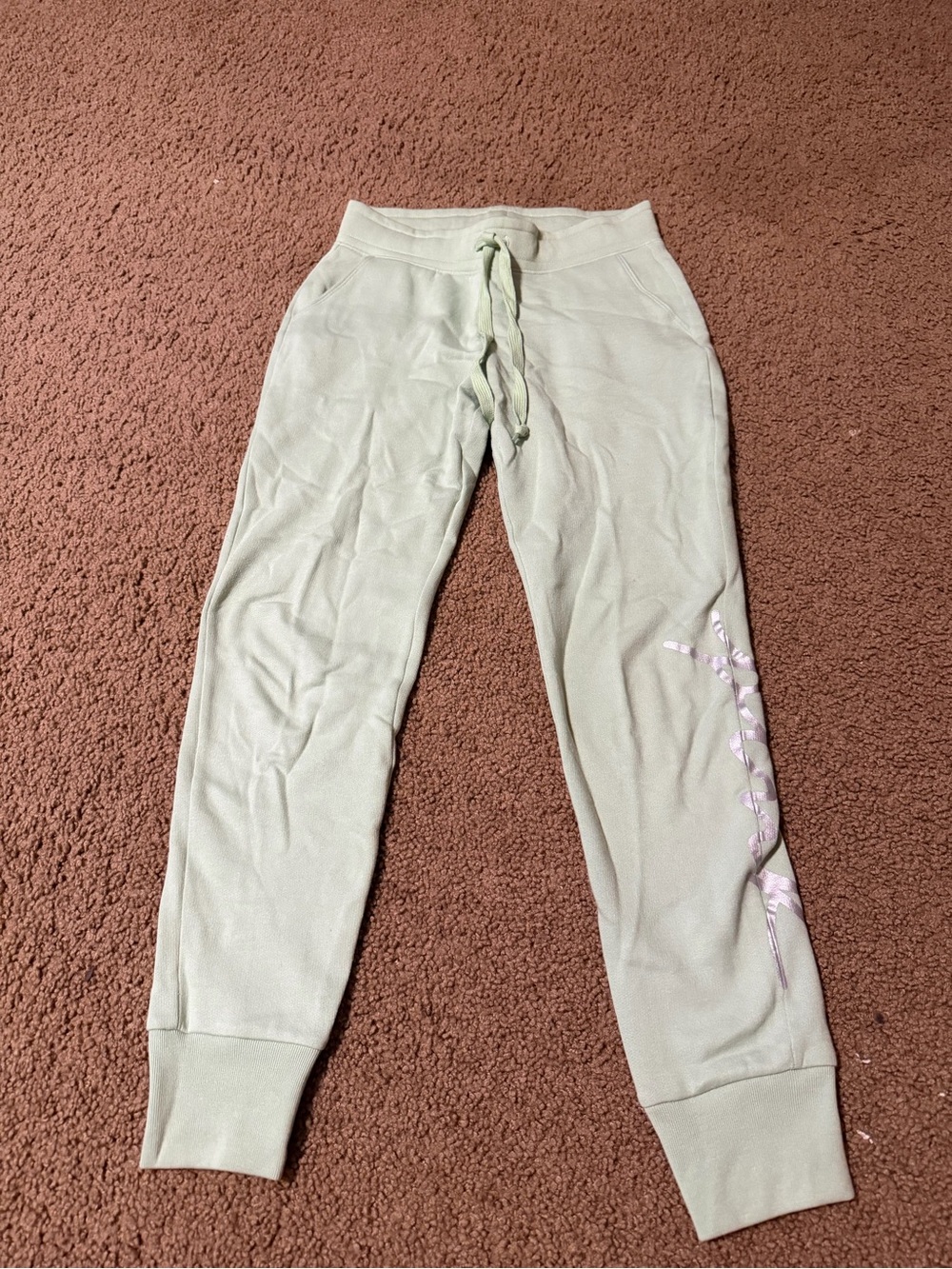 PINK Victoria's Secret light sage green jogger pants